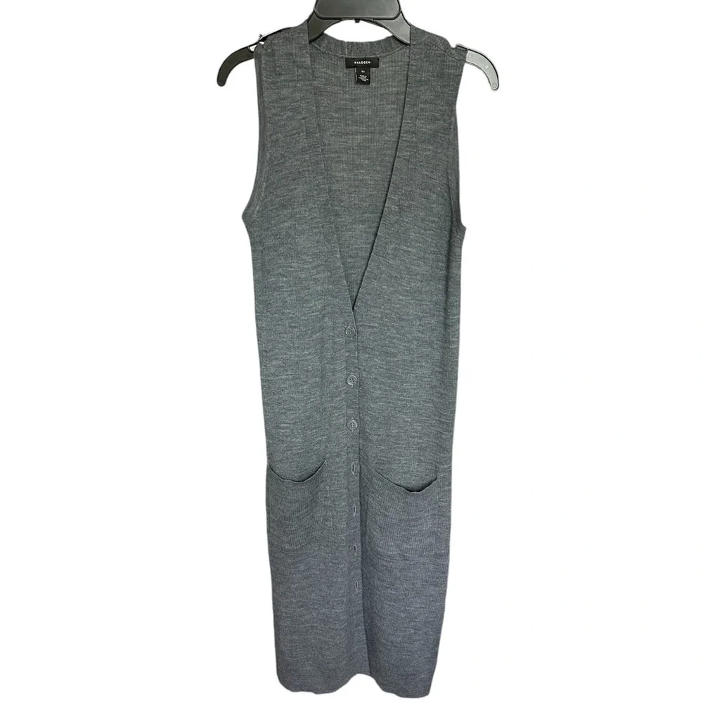 Halogen Long Merino Wool Sweater Vest Size XS - Picture 2 of 11